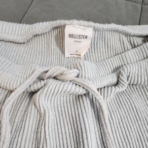 Hollister Soft Ribbed Lounge Pants in Light Gray